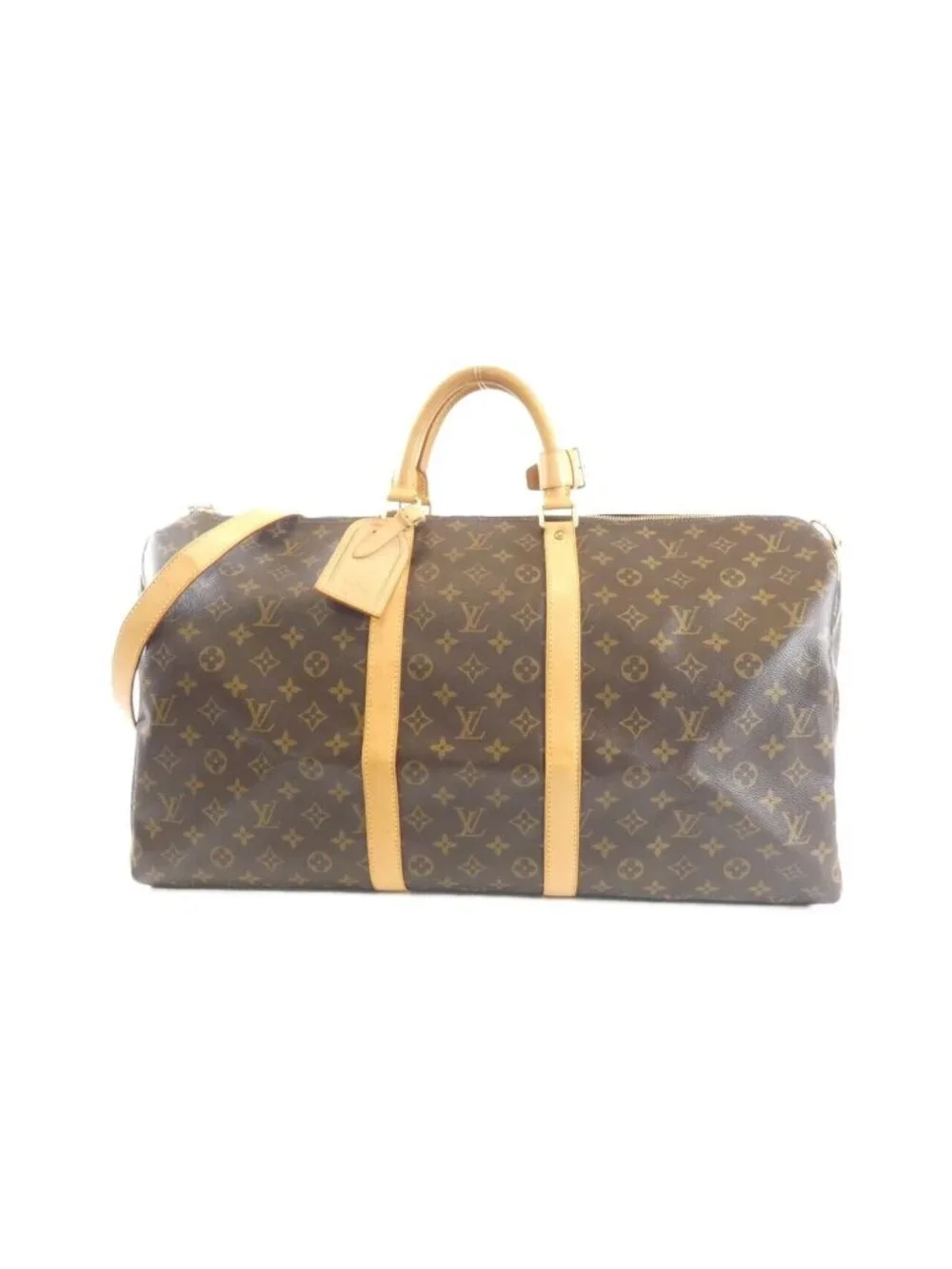 Louis Vuitton Monogram Keepall Bandouliere 55 Boston Bag